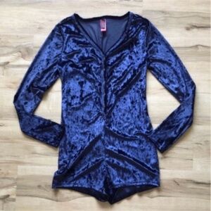 La SENZA Navy Velvet Romper